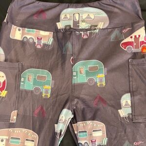 Fun camper themed leggings WITH pockets